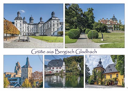 Ansichtskarte; Postkarte; Grusskarte; Klappkarte; Bergisch Gladbach