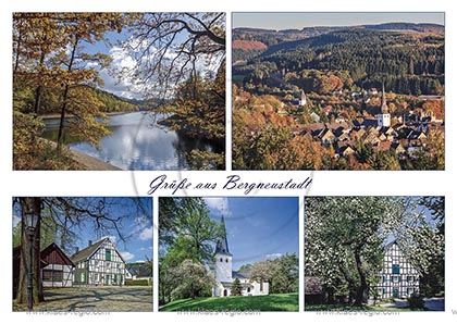 Postkarte, Ansichtskarte, Grusskarte, aktuell, neu, Standardformat, Bergneustadt