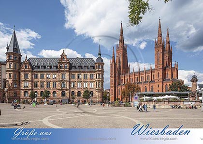 Postkarte, Ansichtskarte, Grusskarte, aktuell, neu, Standardformat, Wiesbaden