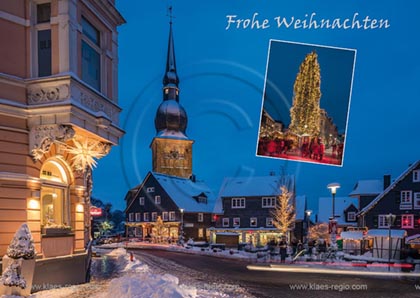 Ansichtskarte; Postkarte; Grusskarte; Klappkarte; Weihnachtskarte; Wermelskirchen