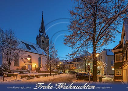 Ansichtskarte; Postkarte; Grusskarte; Klappkarte; Weihnachtskarte; Burscheid