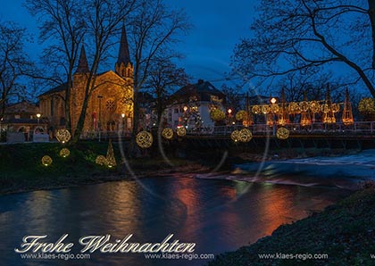 Ansichtskarte; Postkarte; Grusskarte; Klappkarte; Weihnachtskarte; Bad Neuenahr